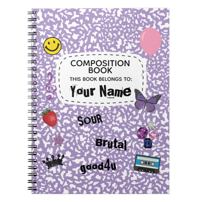 Carnet Teenage Dream Composition Spiral Notebook (purple) (Devant)