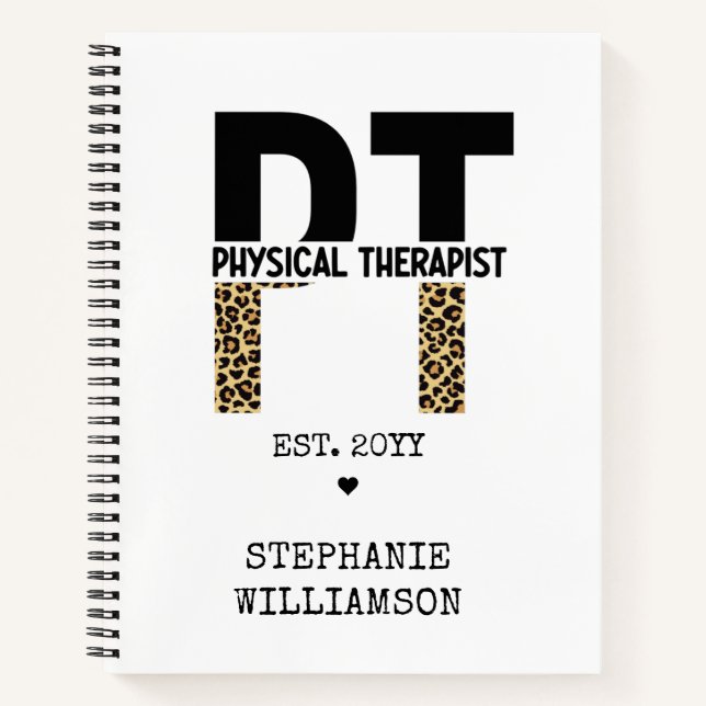 Carnet Teetah, physiothérapeute personnalisée PT Imprimer (Devant)