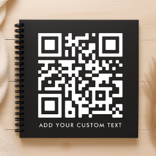 Carnet Téléchargement de code QR   Noir Minimaliste Simpl