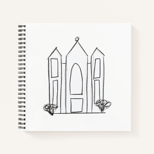 Carnet Temple mormon simple moderne de Salt Lake City (Devant)