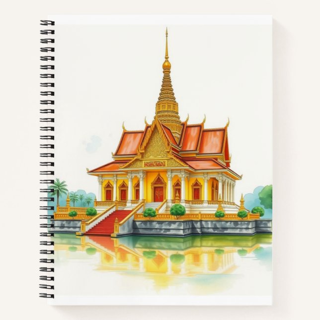 Carnet Temple Siam paisible avec Notbook (Devant)