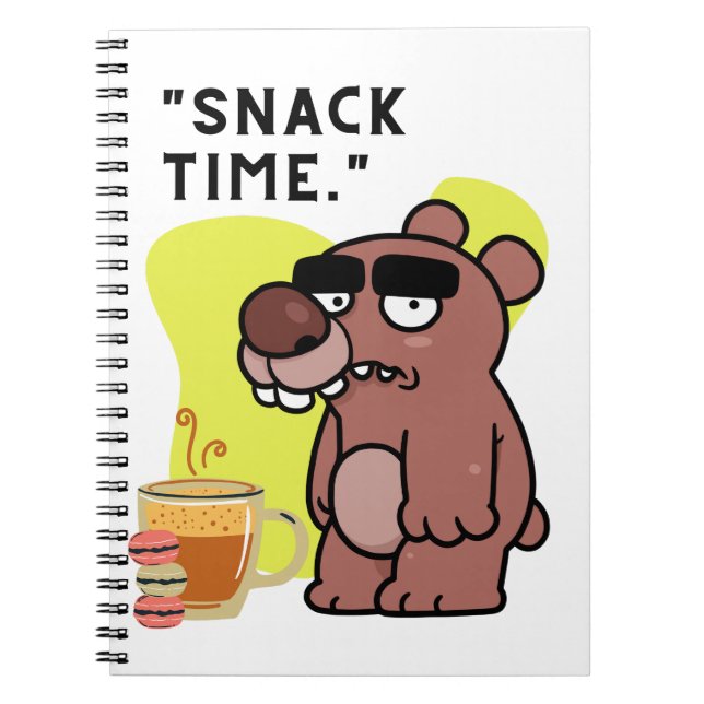 CARNET TEMPS DE SNAK ! - FUNNY-ANIMAL- COFFEE-COOKIES (Devant)