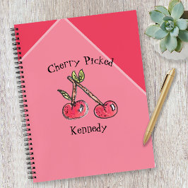 Carnet Tendance Cherry rose Nom moderne Cute Kitschy Fun