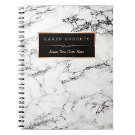 Carnet Tendance Marbre blanc Pierre Texture Design