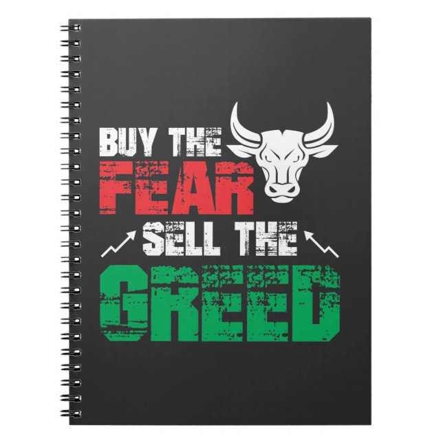 Carnet Tendance Stock Trading Crainte avidité Investisseu (Devant)