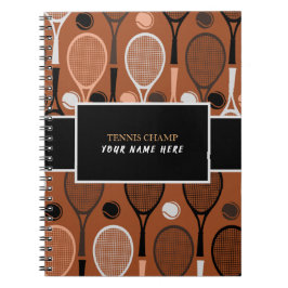Carnet Tennis Champ Votre Joueur Nom Drôle Personnalisé