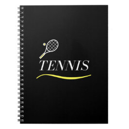 Carnet Tennis Mot simple et raquette souligné Classy