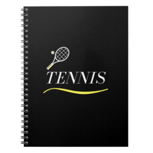 Carnet Tennis Mot simple et raquette souligné Classy