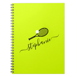 Carnet Tennis Player Team Club Camp Nom Personnalisé