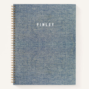 Carnet Tenue de Jean en Denim Vintage