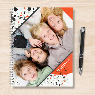 Carnet Terrazzo Deux Photo Moderne Nom Personnalisé
