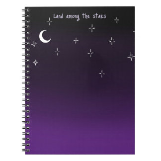 Carnet ‘Terre parmi les étoiles’ Ciel nocturne violet