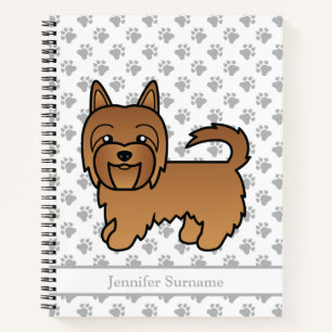 Carnet Terrier Australien Rouge Chien de Dessin Animé Mig