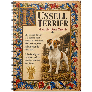 Carnet Terrier Russell, Art du Bestiaire Médiéval