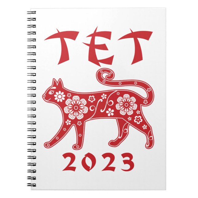 Carnet Tet 2023 Nouvel An vietnamien du chat (Devant)