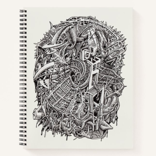 Carnet Tête, dessin à encre (Devant)