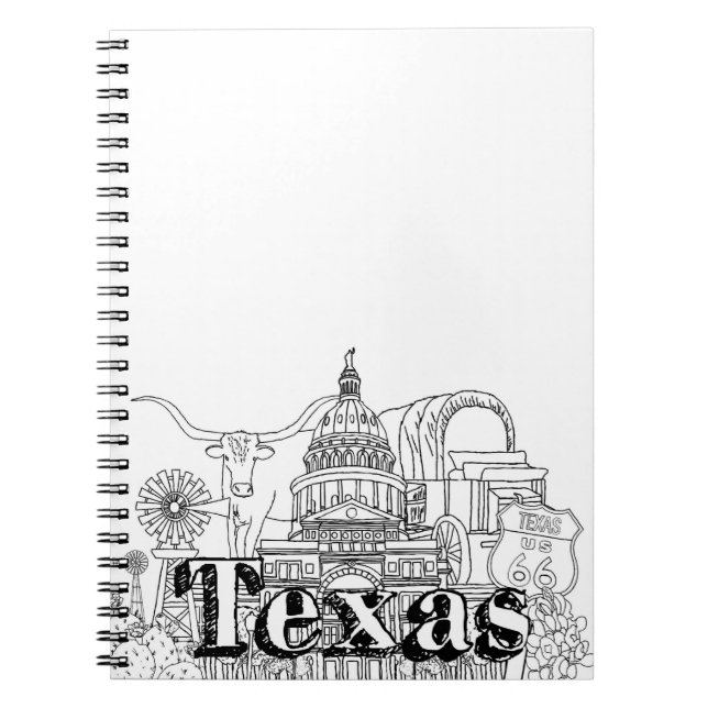 Carnet Texas Vacation Art Dessin Vacation Art Voyage (Devant)