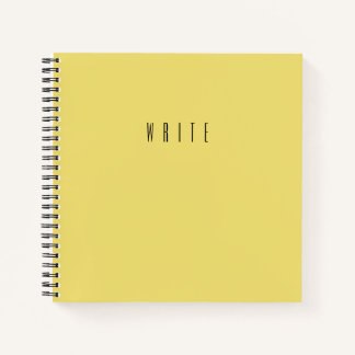 Carnet Texte de typographie d'écriture jaune