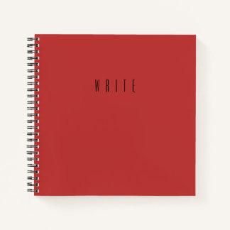 Carnet Texte de typographie en écriture rouge