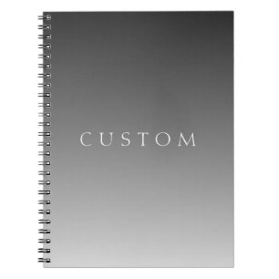 Carnet Texte élégant sur un dégradé ombré gris moderne si