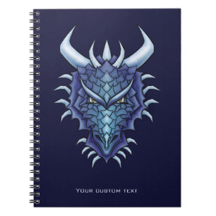 Carnet Texte personnalisé de la tête de dragon cool