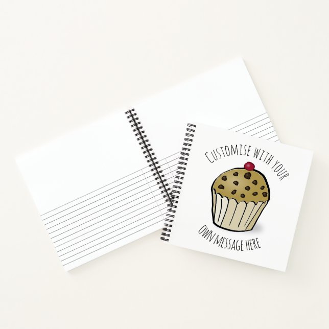 Carnet Texte personnalisé mini-muffin personnalisé (Intérieur)