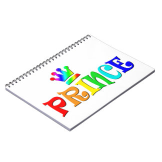 Carnet Texte, prince et couronne d'arc-en-ciel de clipart