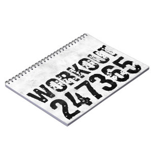 Carnet Texte usé et rayé Workout 247365 rustique