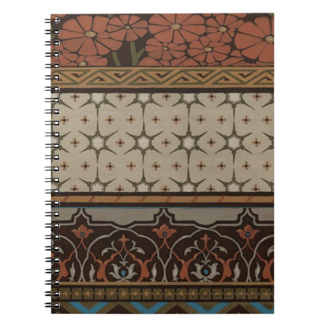 Carnet Textile d'origine avec Motifs décoratifs (Devant)