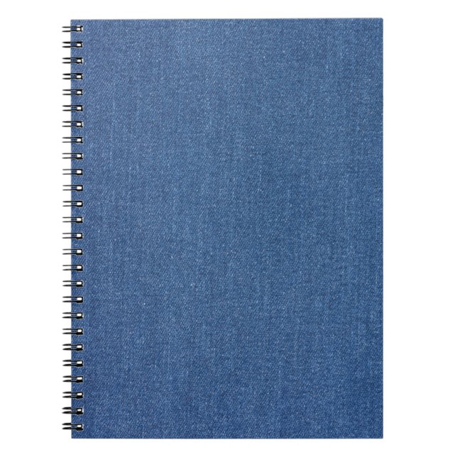 Carnet Textile fabric bleu fashion jean denim (Devant)