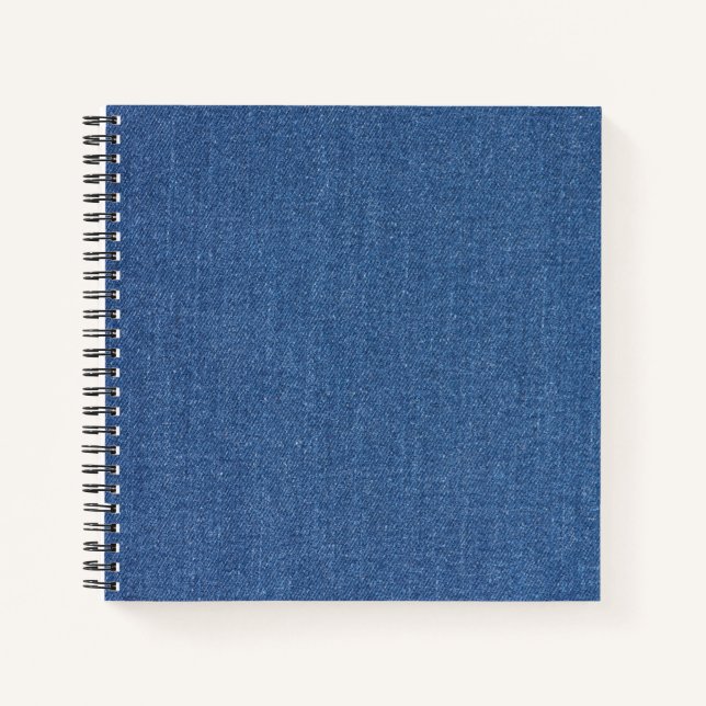 Carnet Textile fabric bleu fashion jean denim (Devant)