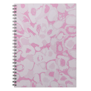 Carnet textile floral rose et blanc