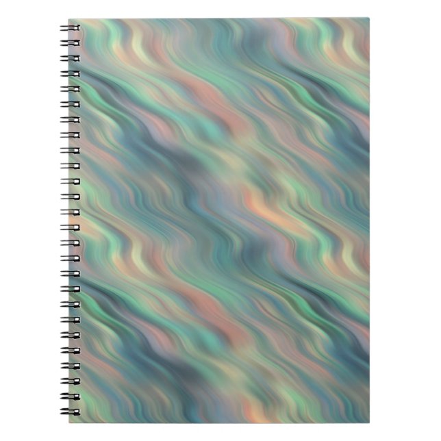 Carnet Texture bleue Iris Wavy (Devant)