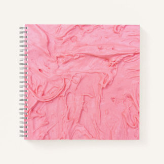 Carnet Texture de glace à la fraise rose