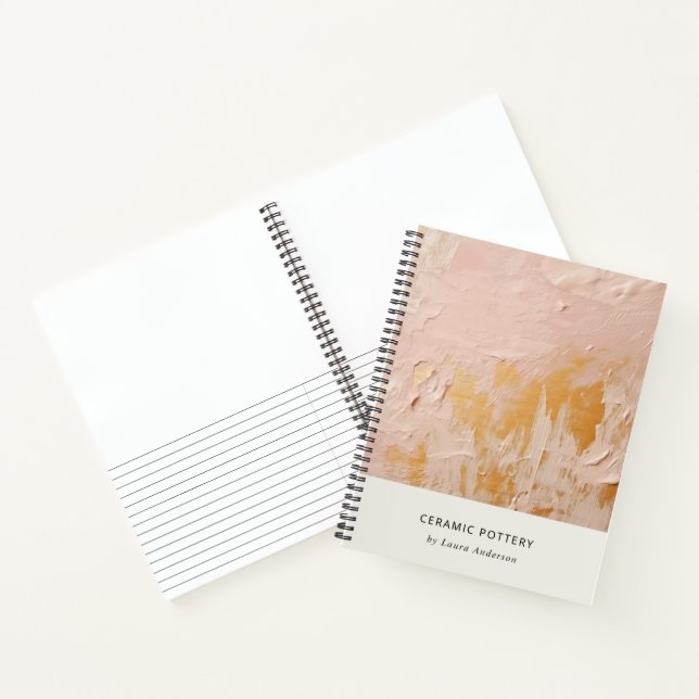 Carnet Texture de peinture à l'huile d'or rose Bush (Intérieur)