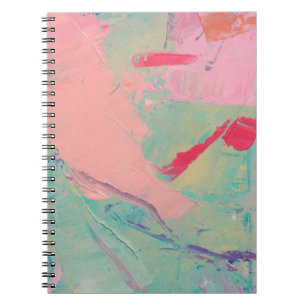 Carnet Texture de peinture à l'huile multicolore. Arrière