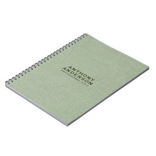 Carnet Texture de tissu vert sauge