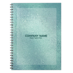 Carnet Texture de verre chatoyante bleu-vert iridescente