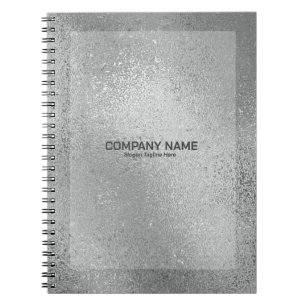Carnet Texture de verre iridescent gris argenté scintilla