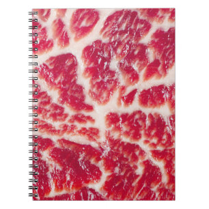 Carnet Texture du steak de boeuf marbré Closeup