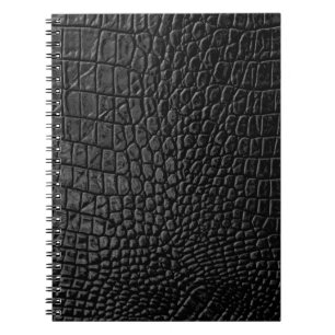 Carnet Texture en cuir noir