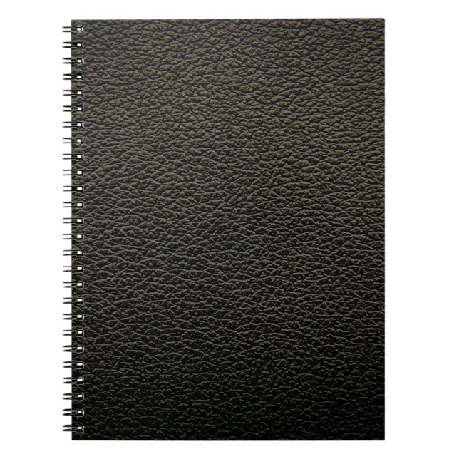 Carnet Texture en cuir noir ou arrière - plan. abstrait,  (Devant)