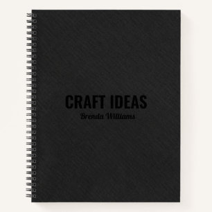 Carnet Texture en faux lin gris foncé