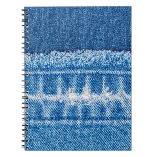 Carnet Texture en jean bleu
