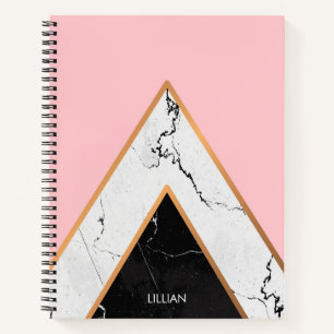 Carnet Texture En Marbre Avec Lignes D'Or