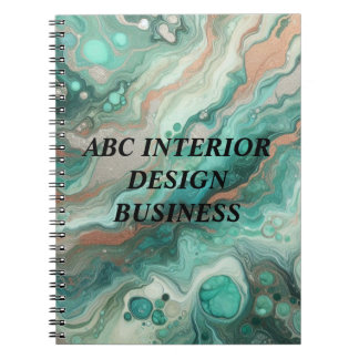 Carnet Texture et typographie en marbre vert moderne