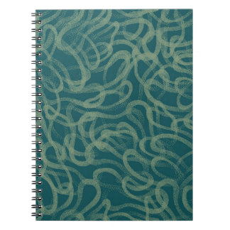 Carnet Texture étouffée complexe, abstraite turquoise