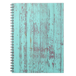 Carnet Texture grange en bois aqua arrière - plan