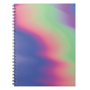 Carnet Texture holographique avec taches colorées. Psyche