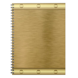 Carnet Texture métallique surface dorée